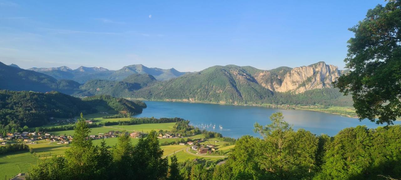 Ruhige Bergvilla In Alleinlage Am Mondsee Mit Seeblick Bergblick Und Whirlpool Innerschwand エクステリア 写真